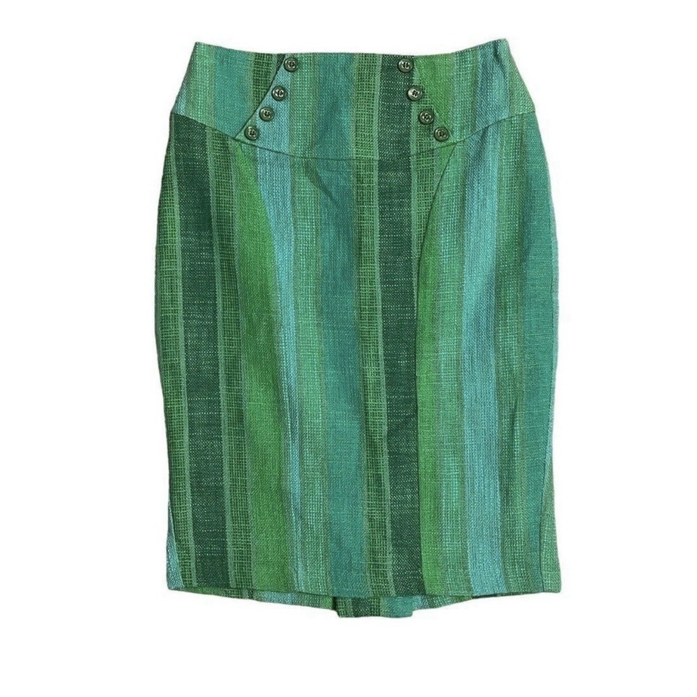 Anthropologie Eva Franco Dreaming‎ Pencil Skirt Green Size 4 Corpcore Academia